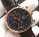 2017 Replica IWC Portofino Chronograph Watch Rose Gold Black Dial Black Leather (1)_th.jpg
